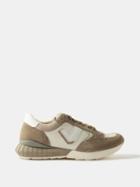 Visvim - Dunand Nubuck-leather Trainers - Mens - Grey
