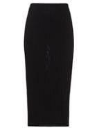 Matchesfashion.com Alexandre Vauthier - Knitted Pencil Skirt - Womens - Black