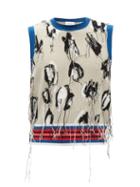 Charles Jeffrey Loverboy - Guddle Animal-intarsia Wool Tank Top - Mens - Beige