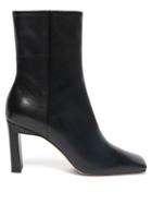 Matchesfashion.com Wandler - Isa Square Toe Leather Ankle Boots - Womens - Black