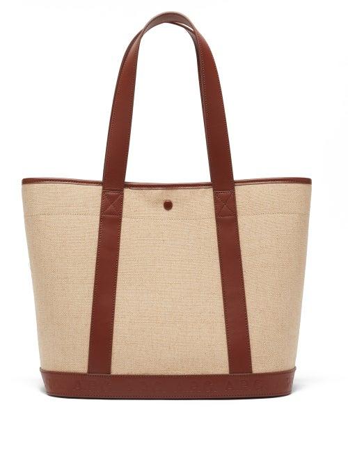 Matchesfashion.com A.p.c. - Helene Leather-trimmed Canvas Tote Bag - Womens - Tan Multi