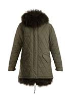 Matchesfashion.com Mr & Mrs Italy - Shearling Lined Hooded Cotton Blend Coat - Womens - Green
