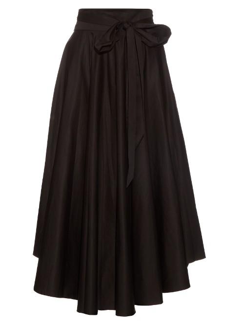 Tibi High-rise Cotton Maxi Skirt
