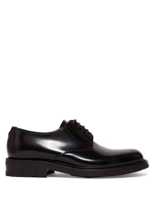 Matchesfashion.com Saint Laurent - Army Patent Leather Derby Shoes - Womens - Black