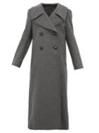 Matchesfashion.com Lemaire - Double Breasted Wool Blend Coat - Womens - Dark Grey