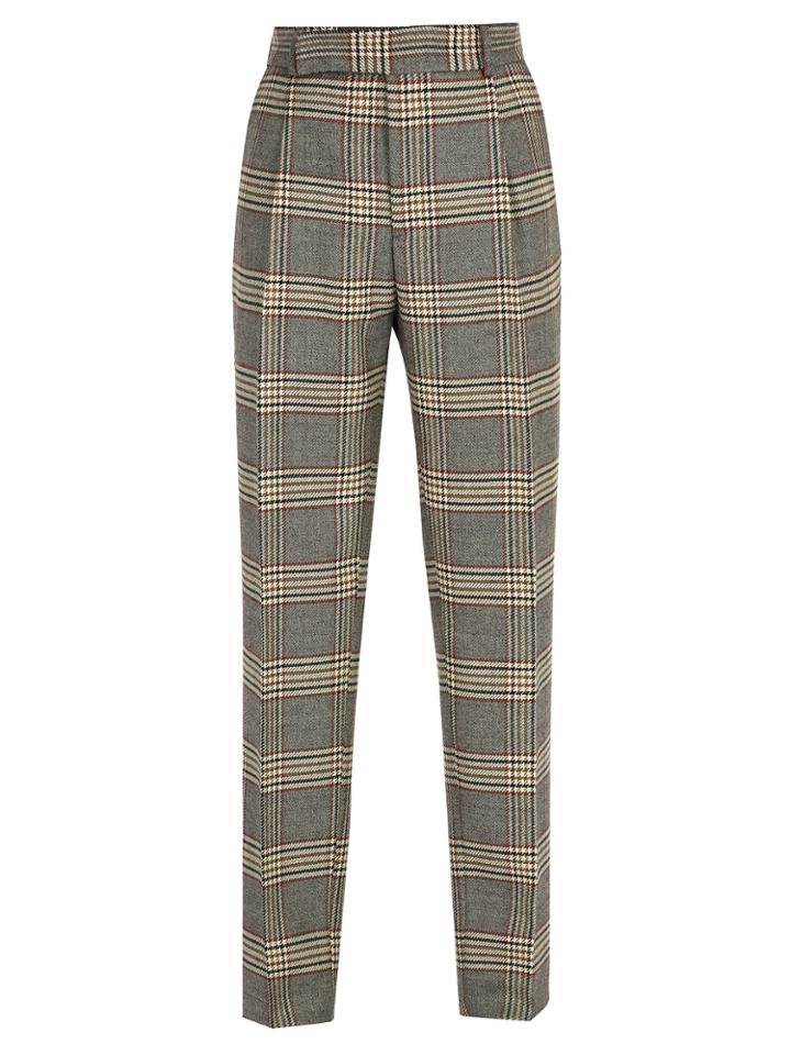 Fendi Houndstooth Wool Trousers