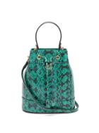 Matchesfashion.com Gucci - Ophidia Elaphe Bucket Bag - Womens - Dark Green