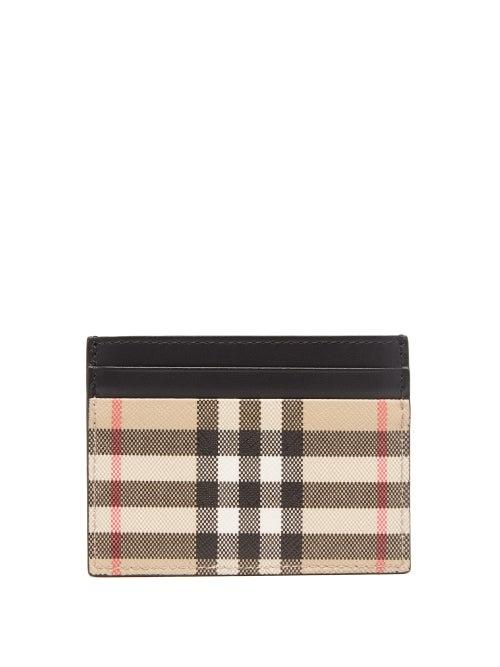 Burberry - Vintage-check Canvas Cardholder - Mens - Beige Multi