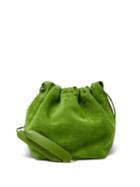 Ladies Bags Jil Sander - Mini Drawstring Suede Cross-body Bag - Womens - Green