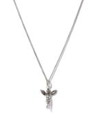 Saint Laurent - Angel Pendant Necklace - Mens - Silver