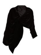 Matchesfashion.com A.w.a.k.e. - Reversible Velvet Knot Top - Womens - Black