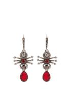 Matchesfashion.com Alexander Mcqueen - Embellished Spider Earrings - Womens - Red