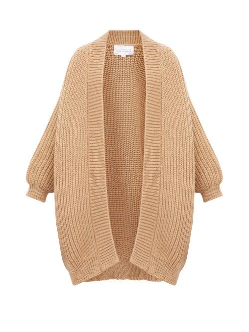 Matchesfashion.com I Love Mr Mittens - Chunky Fisherman Knit Wool Cardigan - Womens - Beige