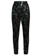 Dolce & Gabbana Floral-brocade High-waist Cigarette Trousers