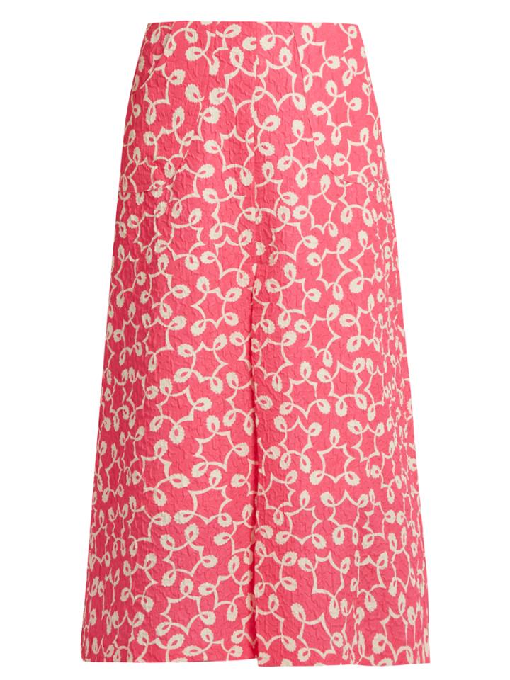 Duro Olowu Ivy Abstract-print A-line Cloqu Midi Skirt