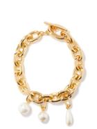 Paco Rabanne - Xl Link And Faux-pearl Charm Necklace - Womens - Pearl