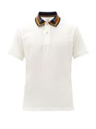 Matchesfashion.com Paul Smith - Contrast-collar Cotton-piqu Polo Shirt - Mens - White
