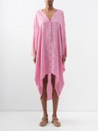 Etro - Paisley-print Kaftan Midi Dress - Womens - Pink Print