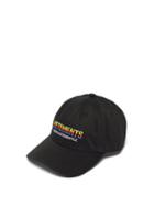Matchesfashion.com Vetements - Think Differently Logo-embroidered Cotton Cap - Mens - Black