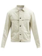 Matchesfashion.com Lemaire - Zipped-pocket Denim Jacket - Mens - Cream