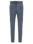 Matchesfashion.com Y/project - Multi-loop Waist Flannel Slim-leg Trousers - Mens - Grey