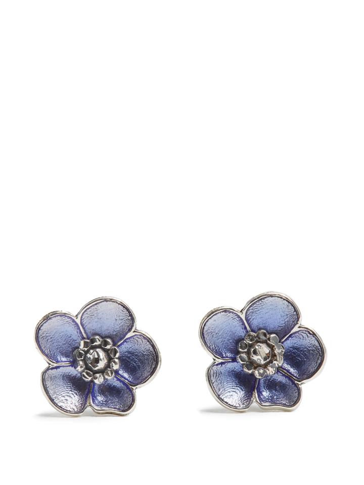 Bottega Veneta Enamel And Sterling-silver Earrings