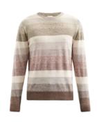 Matchesfashion.com Paul Smith - Striped Crew-neck Sweater - Mens - Beige Multi