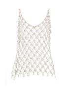 Matchesfashion.com Paco Rabanne - Crystal Embellished Chainmail Tank Top - Womens - Silver