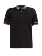 Matchesfashion.com Fendi - Logo-jacquard Cotton-piqu Polo Shirt - Mens - Black