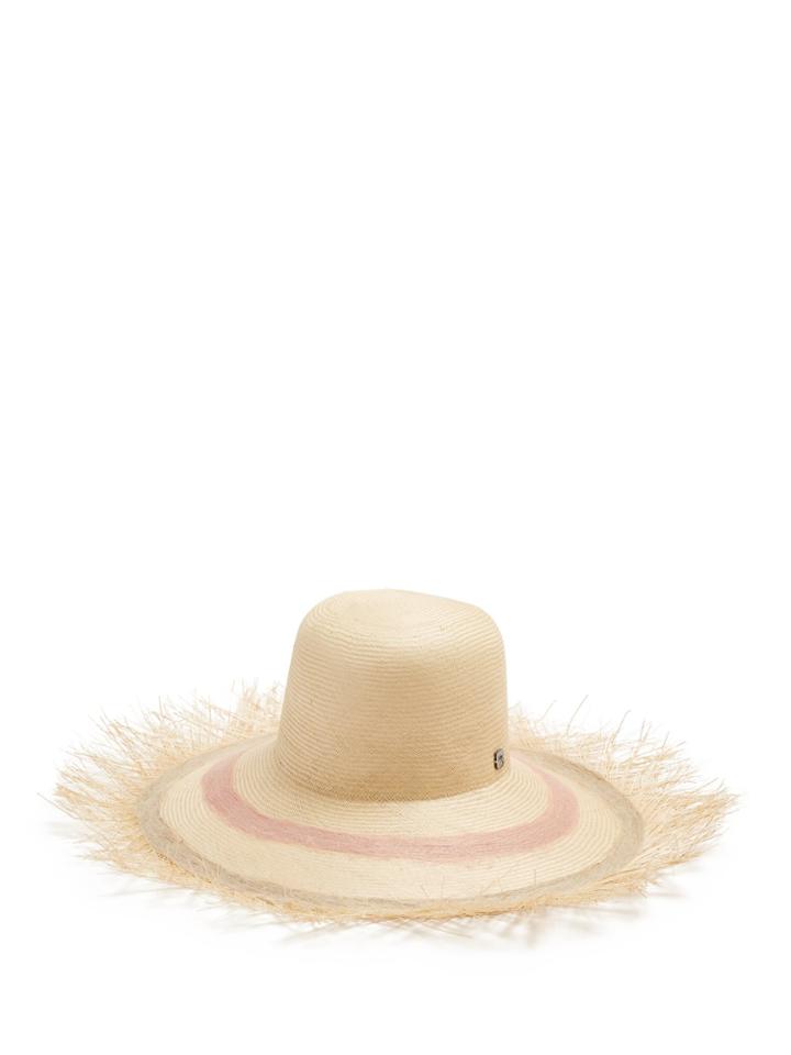 Filù Hats Bali Buntal Striped Wide-brimmed Straw Hat