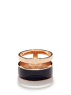 Repossi - Berbre Chromatic 18kt Rose Gold Ring - Womens - Navy Multi