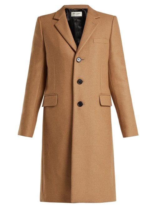 Matchesfashion.com Saint Laurent - Chesterfield Camel Coat - Womens - Light Brown