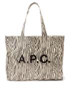 A.p.c. - Diane Zebra-stripe Faux-leather Tote Bag - Mens - Multi