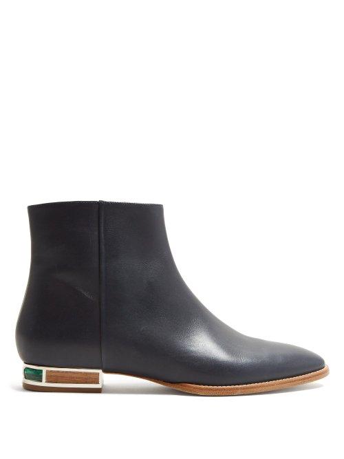 Matchesfashion.com Gabriela Hearst - Gonzalez Ankle Boots - Womens - Navy