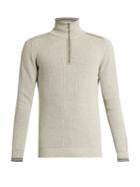 Lanvin Zip-front Cotton And Wool-blend Sweater