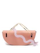 Matchesfashion.com Roksanda - Elba Wave Strap Leather Shoulder Bag - Womens - Light Pink