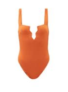 Matchesfashion.com Fisch - Rajalin Zigzag-cutout Swimsuit - Womens - Orange