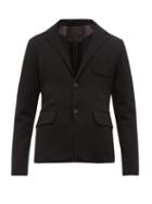 Matchesfashion.com Prada - Single Breasted Knitted Technical Blazer - Mens - Black