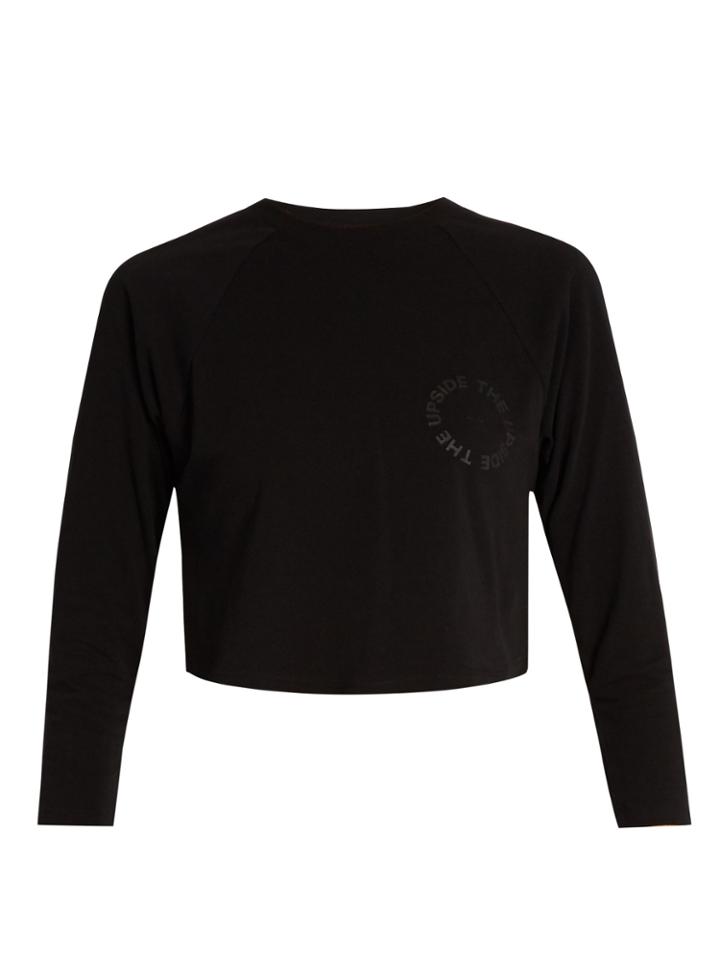 The Upside Nikko Logo-print Cotton Cropped Sweatshirt