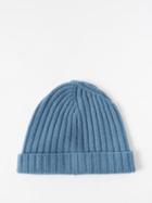 Jil Sander - Ribbed Boiled-wool Beanie Hat - Womens - Blue