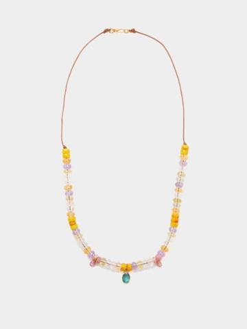 Musa By Bobbie - Emerald, Sapphire, 14kt & 18kt Gold Necklace - Womens - Multi