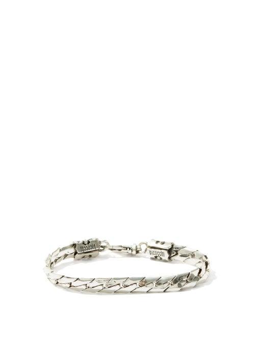 Matchesfashion.com Emanuele Bicocchi - Cobra-chain Sterling-silver Bracelet - Mens - Silver