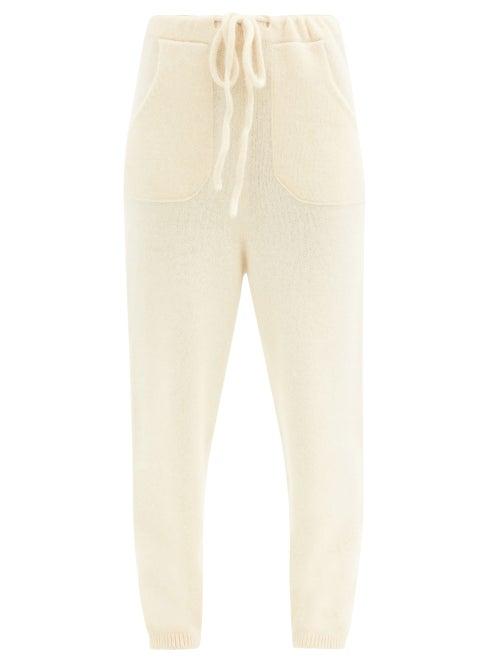 Matchesfashion.com The Elder Statesman - Drawstring-waist Cashmere Track Pants - Womens - Ivory