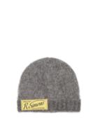 Raf Simons - Logo-patch Beanie Hat - Womens - Grey