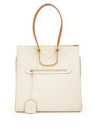 Alexander Mcqueen - The Tall Story Leather Tote Bag - Womens - Cream