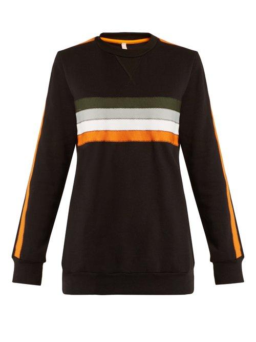Matchesfashion.com No Ka'oi - Noelani Striped Panel Cotton Blend Performance Top - Womens - Black Multi