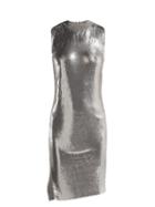 Matchesfashion.com Paco Rabanne - Mesh Round Neck Mini Dress - Womens - Silver