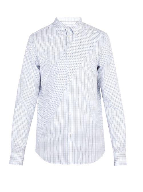 Matchesfashion.com Stella Mccartney - Check Print Cotton Poplin Shirt - Mens - Blue White