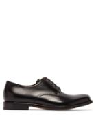 Matchesfashion.com Bottega Veneta - Round Toe Leather Derby Shoes - Mens - Black