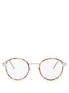 Saint Laurent Round-frame Tortoiseshell Glasses